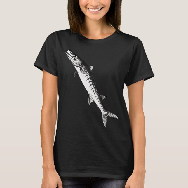 Amerikansk flaggfiskedesign t shirt (Framsida)