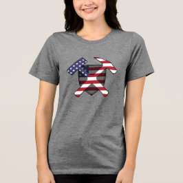 Amerikansk flagggeologi Bergshammare Logo T Shirt