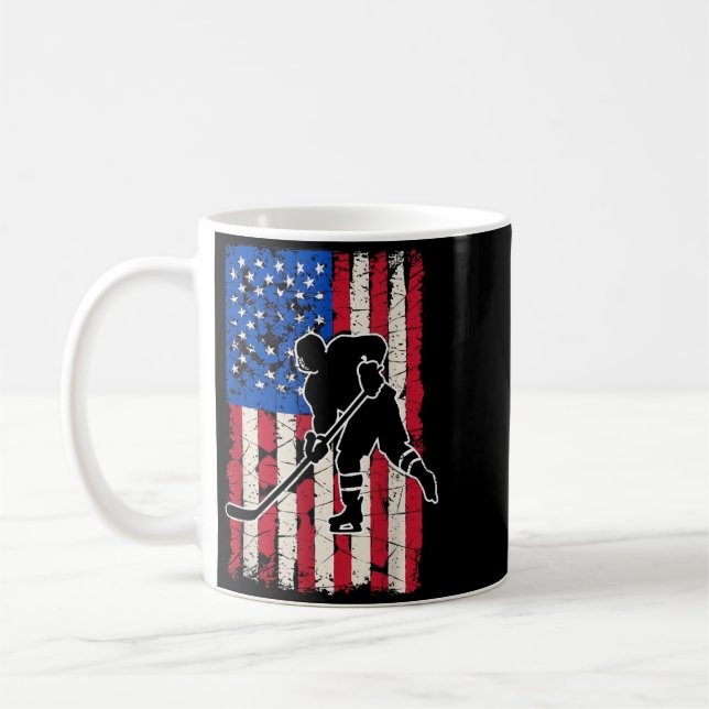 Amerikansk flagghockey kaffemugg (Vänster)