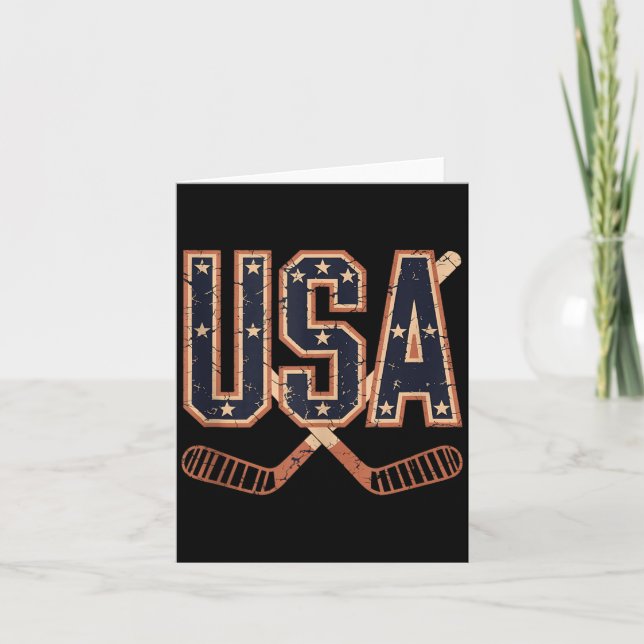 Amerikansk flagghockey kort (Framsida)