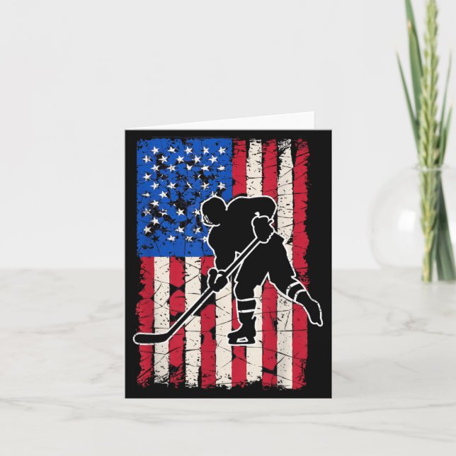 Amerikansk flagghockey kort (Framsida)