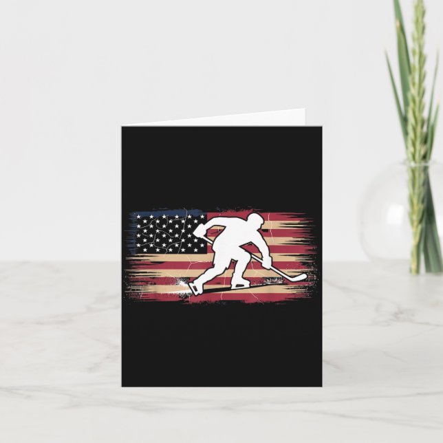 Amerikansk flagghockey kort (Framsida)