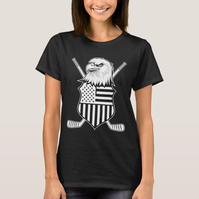 Amerikansk flagghockey t shirt (Framsida)