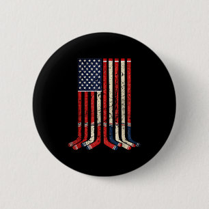 Amerikansk flagghockeyklubbor patriotisk ishockeys knapp