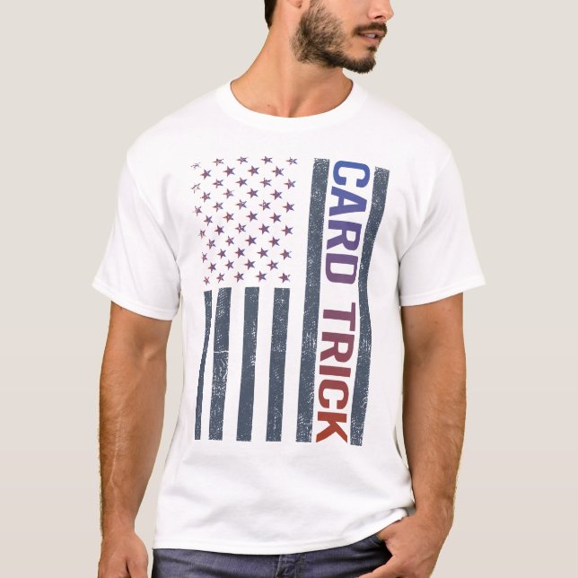 Amerikansk flaggkortmanipulationstrick Trix T Shirt (Framsida)