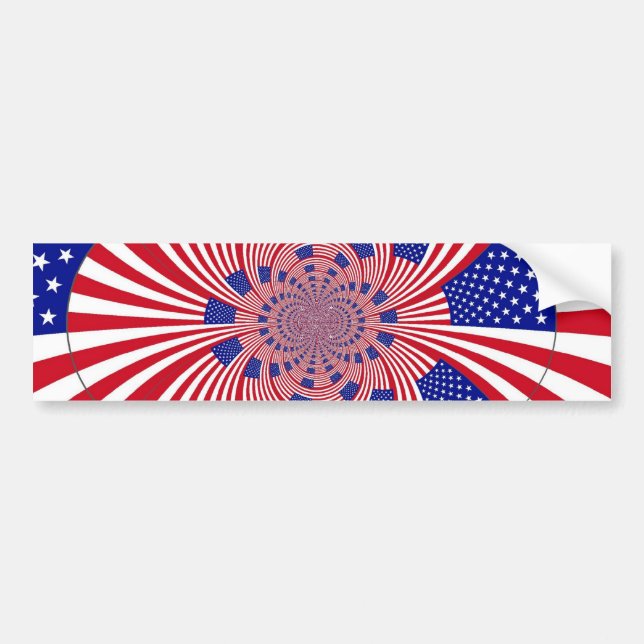 Amerikansk flaggmönster bildekal (Framsidan)