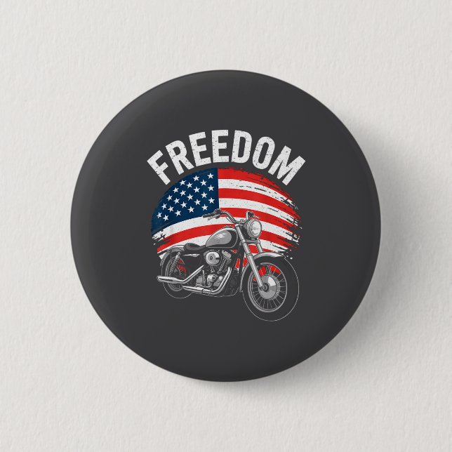 Amerikansk flaggmotorcykel  knapp (Framsida)