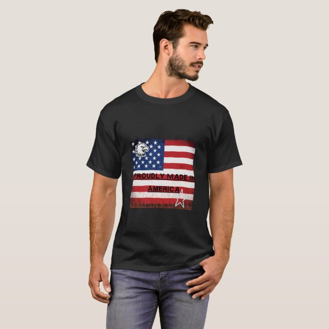 Amerikansk flaggörn t-shirt (Hel framsida)