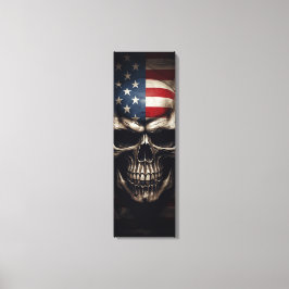 Amerikansk flaggskalle canvastryck