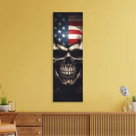 Amerikansk flaggskalle canvastryck