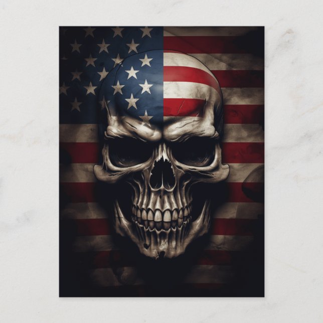 Amerikansk flaggskalle  helg vykort (Framsida)