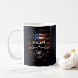 Amerikansk flaggskalle kaffemugg