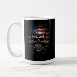 Amerikansk flaggskalle kaffemugg