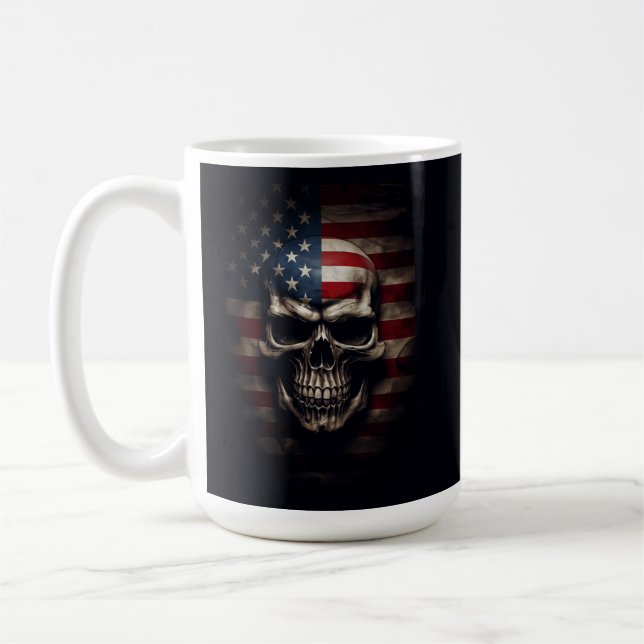 Amerikansk flaggskalle  kaffemugg (Vänster)