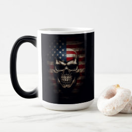 Amerikansk flaggskalle magisk mugg