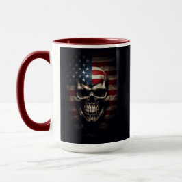 Amerikansk flaggskalle mugg