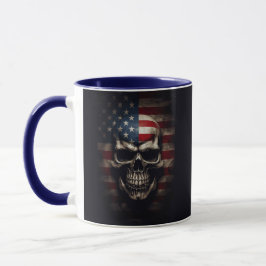 Amerikansk flaggskalle mugg