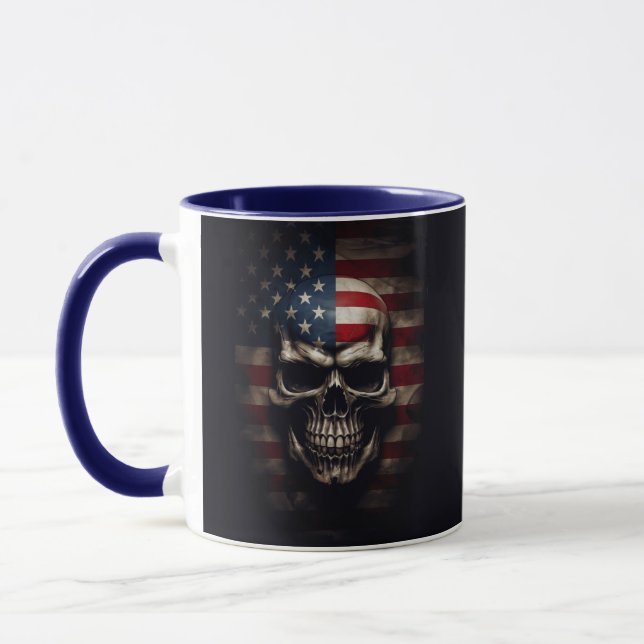 Amerikansk flaggskalle  mugg (Vänster)