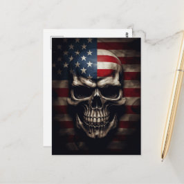 Amerikansk flaggskalle vykort