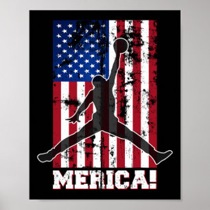 Amerikansk flaggskiss Usa Flagga 4:e Juli Män Pojk Poster