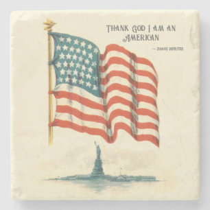 Amerikansk flaggstaty Liberty Stenunderlägg