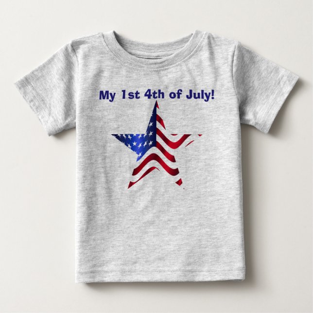 Amerikansk flaggstjärna 1:a 4:e juli tröja (Framsida)