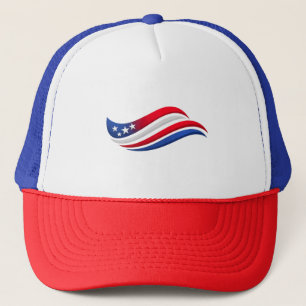 Amerikansk flaggvågsklipp Fjärde juli Patriotisk Keps