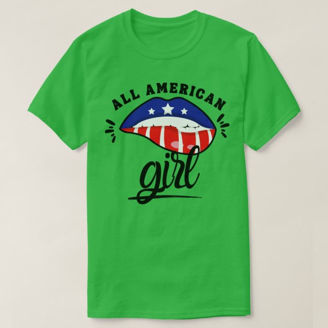 Amerikansk flicka1 t shirt (Design framsida)