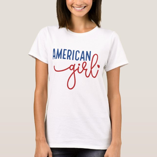 Amerikansk flicka t shirt (Framsida)