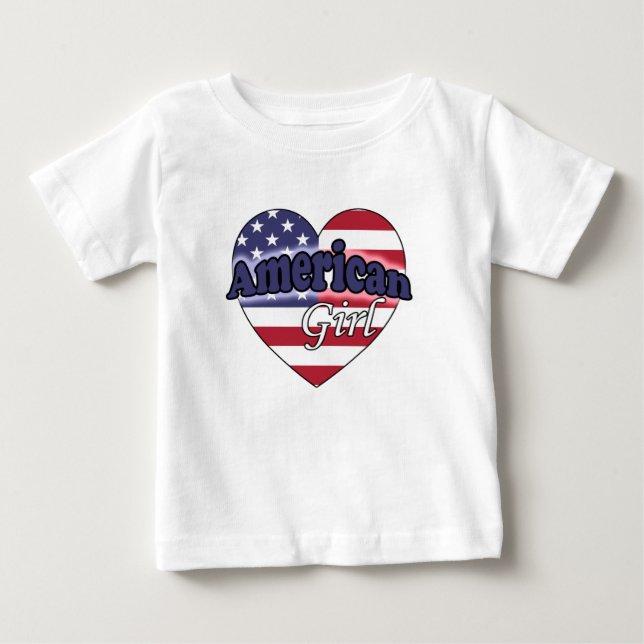 Amerikansk flicka t-shirt (Framsida)