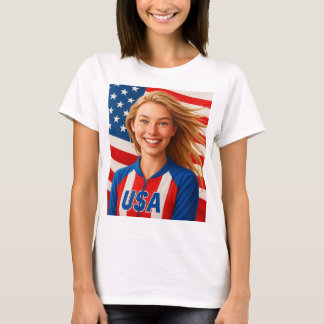 Amerikansk flickvän t shirt