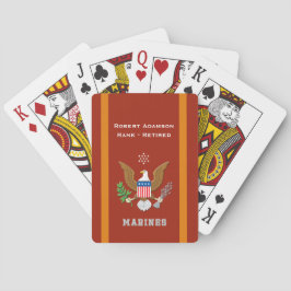 Amerikansk försvarsemblem - anpassa med namn casinokort