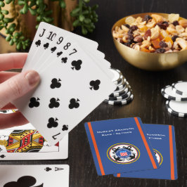 Amerikansk försvarsemblem - anpassa med namn casinokort
