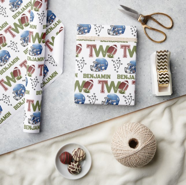 Amerikansk fotboll 2:a födelsedag presentpapper (Hantverk)