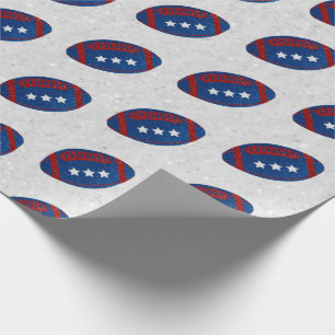 Amerikansk Fotboll 4:e Juli Glitter Presentpapper