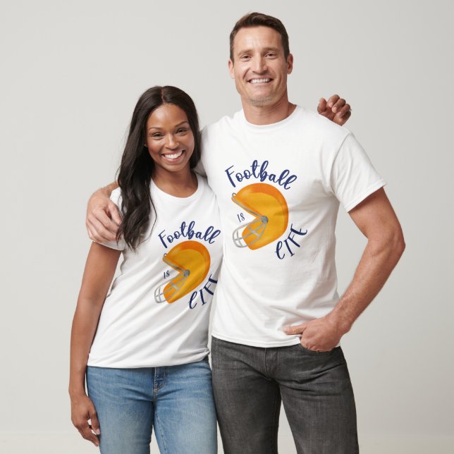 Amerikansk Fotboll Akvarell  T Shirt (Unisex)