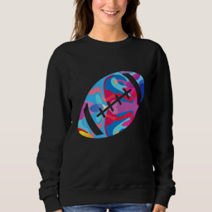 Amerikansk Fotboll Amerikansk Fotboll Färgrik Graf T Shirt
