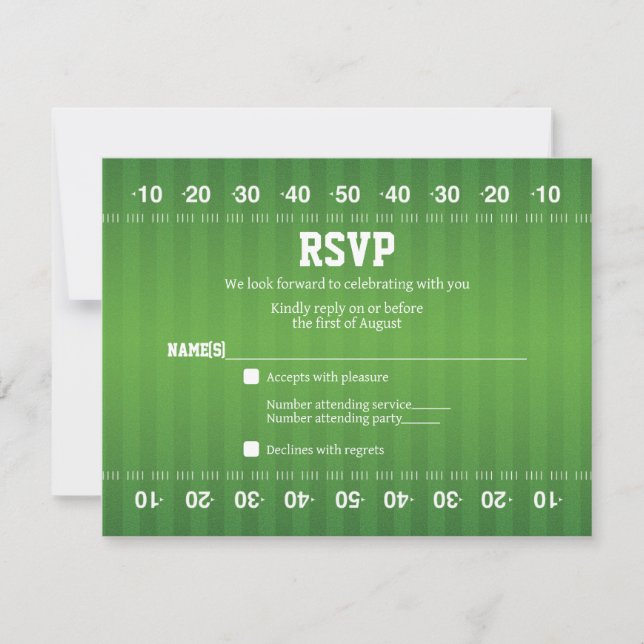 Amerikansk Fotboll Bar Mitzvah RSVP-kort Inbjudningar (Framsida)