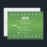 Amerikansk Fotboll Bar Mitzvah RSVP-kort Inbjudningar<br><div class="desc">Grönt och vitt fotboll Bar Mitzvah-svarskort. Denna amerikanska fotboll Bar Mitzvah-svarskortdesign har en grön gräsbakgrund som ser ut som en fotbollsplan. Det finns också vita markeringar och siffror som finns på en fotbollsplan. Denna gröna och vita fotbollsplanbakgrund är ihopparad med ett sportstil-font. Detta fotbolls-Bar Mitzvah-svarskort skulle fungera bra för en...</div>