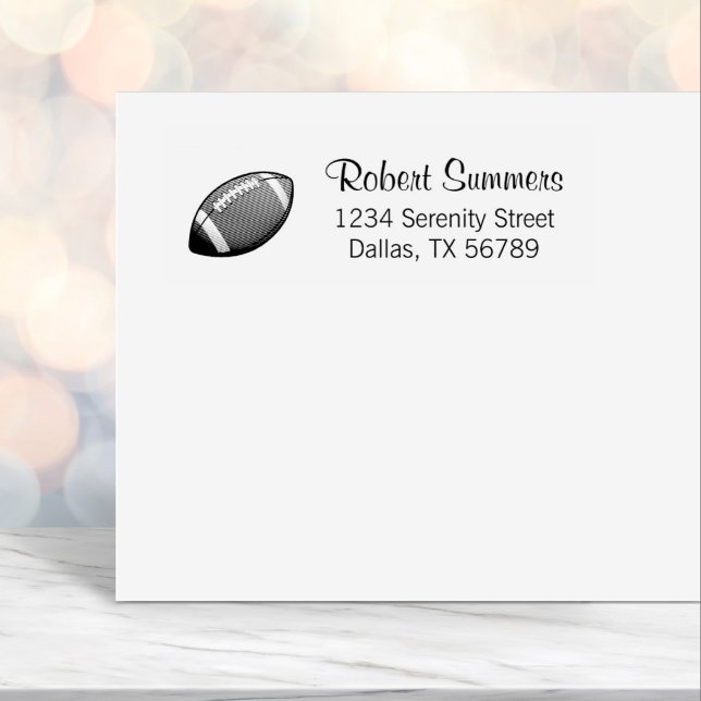 Amerikansk fotboll Boll Adress Självfärgande Stämpel (Skapare uppladdad)