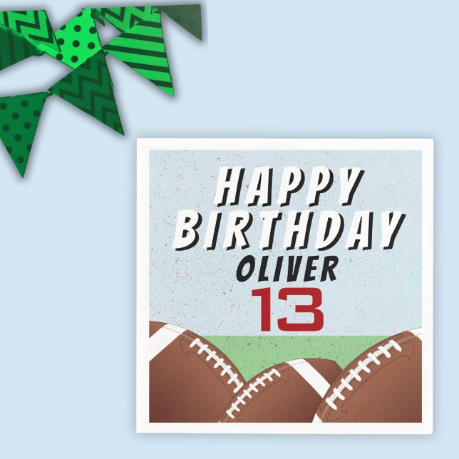 Amerikansk fotboll Boll Grattis på födelsedagen Pa Pappersservett (Skapare uppladdad)