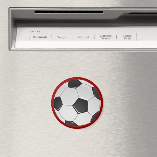 Amerikansk fotboll eller Association Football Boll Magnet (In Situ (Dishwasher))