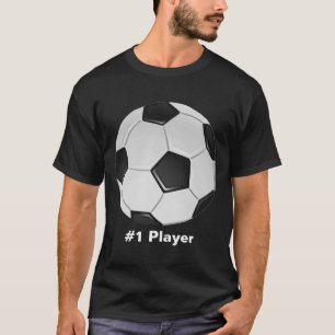 Amerikansk fotboll eller Association Football Boll Tee Shirt