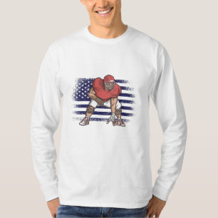 Amerikansk Fotboll Fan Tröja USA Flagga
