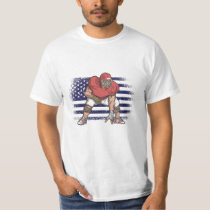 Amerikansk Fotboll Fan Tröja USA Flagga