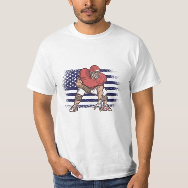 Amerikansk Fotboll Fan Tröja USA Flagga (Framsida)