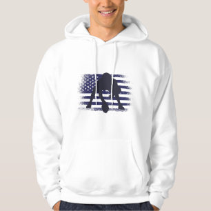 Amerikansk Fotboll Fan Tröja USA Flagga Hoodie