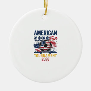 Amerikansk Fotboll Fan Turnering 2026 Vintage Tröj Julgransprydnad Keramik