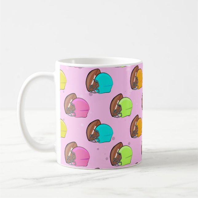 Amerikansk Fotboll - Färgglada Hjälmar   Kaffemugg (Vänster)