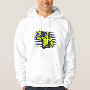 Amerikansk fotboll Fläkt Jersey Shirt USA flagga Hoodie